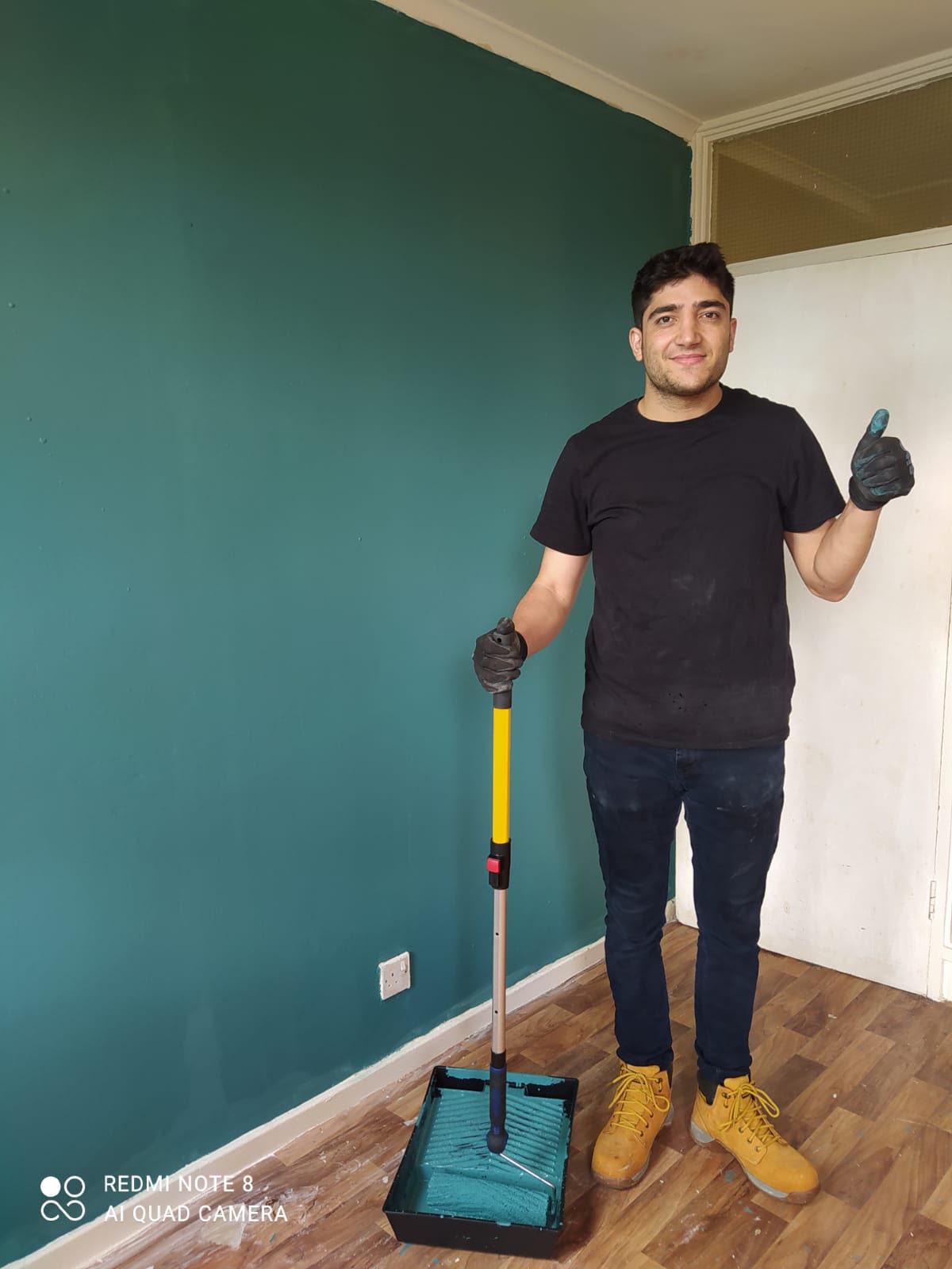 Interior painting finishing work